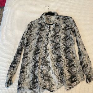 CAbi printed blouse, size small